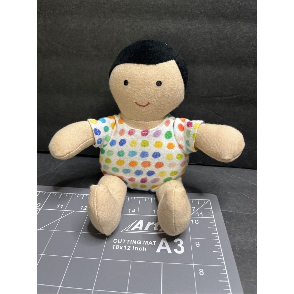 LOVEVERY Love Every Organic Cotton Baby Doll Plush Tan Skin Black Hair